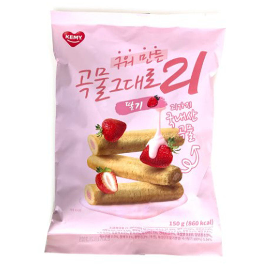 SG1102<br>GAEMI)PREMIUM GRAIN CRISPY ROLL STRAWBERRY 20/150G