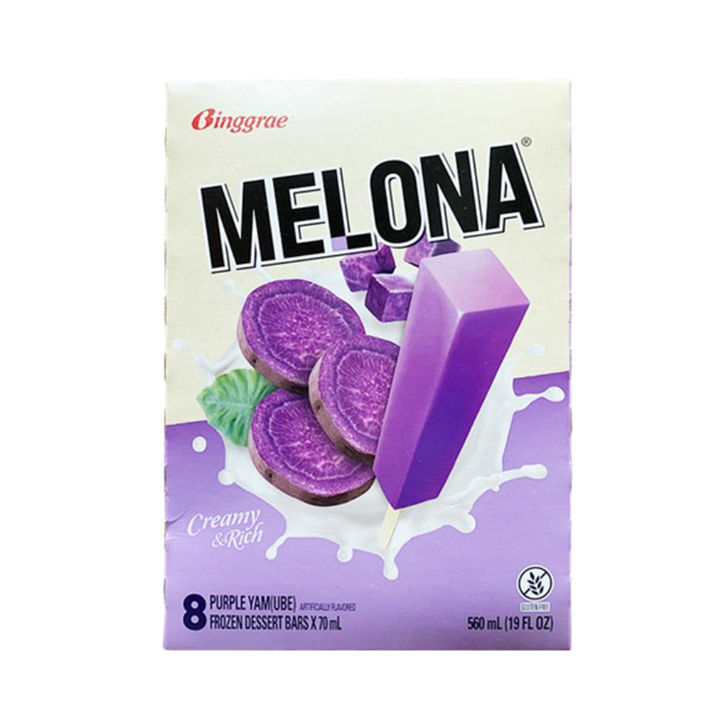 IB0006TBINGGRAE)MELONA PURPLE YAM UBE (TARO) ICE BAR 8/8/70ML – Lemond Food