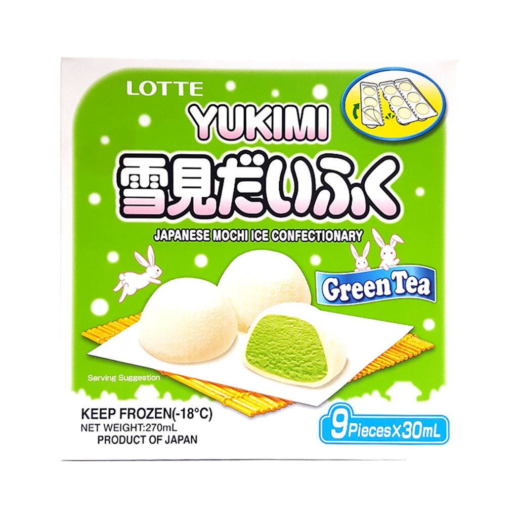 IL49582Lotte Food Yukimi Japanese Mochi Ice(Green Tea) 8/270ML(9P