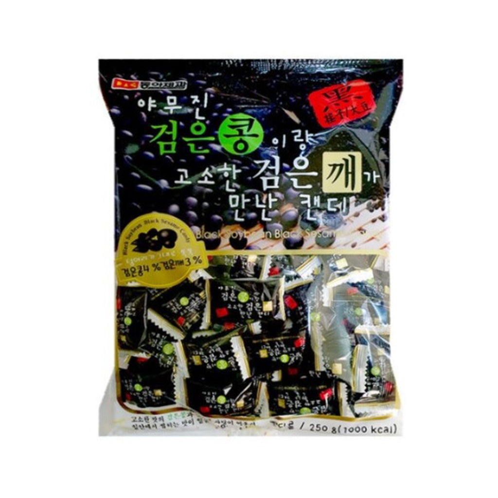 SD9105 <br>DONGA)Black Soybean & Black Sesame Candy 10/250G